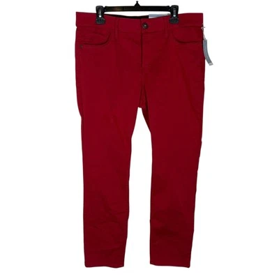 Liz Claiborne Jeans Womens 14 Red Denim Flex-Fit Classic Slim Skinny Leg Zip Fly - Image 1 of 4
