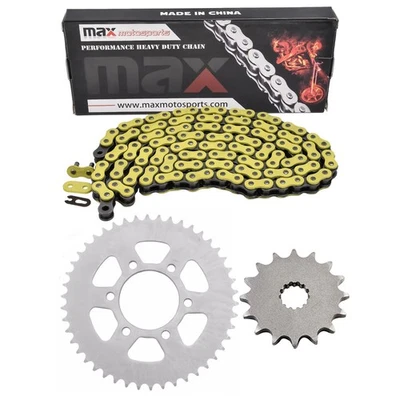 Kit de cadena de transmisión y piñones amarillos para Kawasaki EX650 Ninja 650 Ninja 650R Foto 1 de 4