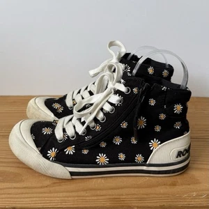 Rocket Dog Zapatillas Talla 4 Negro Margarita Flores Hi Top Botas Cremallera 37 - Imagen 1 de 13