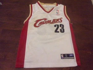 Lebron James used youth reebok small Cleveland Cavs NBA jersey defects stains - Picture 1 of 3