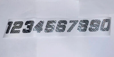 Cromo Texturizado #’s 0-9 R/C Caja L2 Vinilo Pegatina Números Coches Foto 1 de 4