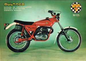 1976 Bultaco Sherpa T 74 125 Mod 184 185 on CD Owners Manual 150 Pages English + - Foto 1 di 8