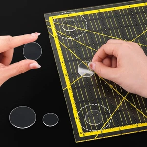 Ruler Grips, 34 PCS Transparent Quilting Rulers, Non-Slip Silicone Ruler Rings, - Picture 1 of 6