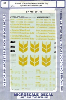 Microscale Decals - # 87-718 - Vintage - Canadian Wheat Board  - Image 1 of 3