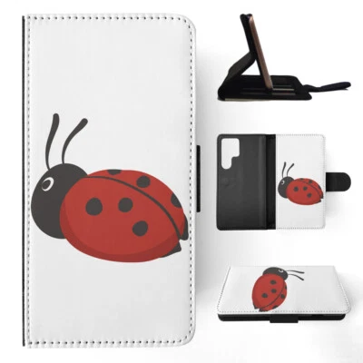 FLIP CASE FOR SAMSUNG GALAXY|WOODLAND FRIENDS RED LADYBUG - Image 1 of 4