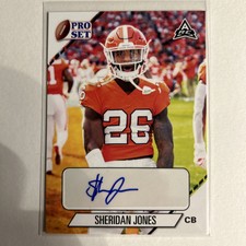 2021 Leaf Pro Set College Football Sheridan Jones Auto Rookie PS-SJ1 Clemson SP