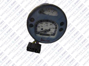 VESPA PX LML STELLA SPEEDOMETER 100MM DIA 120KM 80M GREY FACE SPEEDO - Picture 1 of 3