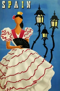 Spain Tourism Vintage Travel Art Wall Indoor Room Poster - POSTER 20x30 - Picture 1 of 4