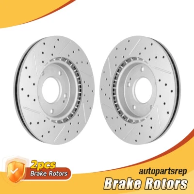 Front Drilled Brake Disc Rotors Kit for 2014 2015 2016 2017 Kia Forte Koup EX - Image 1 of 4