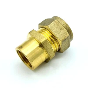 Conector de montaje de compresión de tubería G3/8 hembra x 15 mm - Imagen 1 de 2