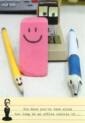 Funny OFFICE FRIENDSHIP Card, The Office TV Show Cubicle by Hallmark + Envelope - Image 1 of 4