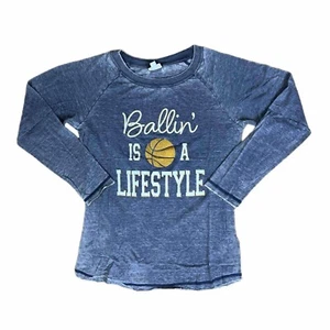 XL JULIE LuLaRoe Long Sleeve Tee ~ BALLIN' IS A LIFESTYLE ~ Sizes 16-18 - Picture 1 of 3