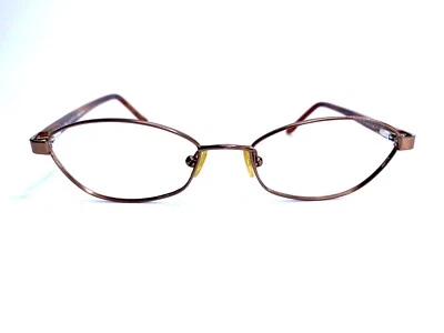 Valentino Brown Amber Temples Oval Metal Frame Glasses Italy 5472 0Q50 51 16 135 - Image 1 of 4