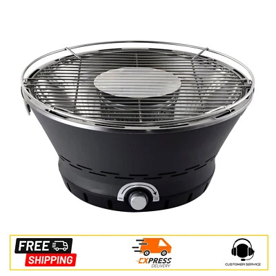 BERGNER Barbecue da tavolo a carbone con ventola elettrica griglia in acciaio - Immagine 1 di 4