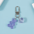 Cute Candy Color Jelly Bear Keychain Keyring Car Keys Bag Decor Charms Pendant