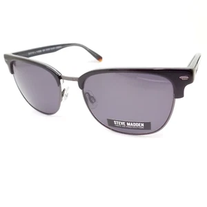 Steve Madden Derby Black Grey 54mm New Authentic Sunglasses - Picture 1 of 4