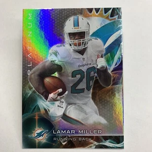 2015 Topps platinum fútbol americano Lamar Miller #67 Miami Dolphins - Imagen 1 de 4