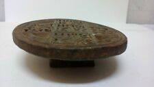 !UNIQUE ANTIQUE PRIMITIVE OLD WOODEN RITUAL BREAD STAMP EARLY 19th