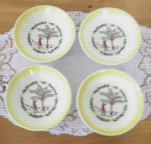 Fruteros amarillos vintage Salem Grant Crest COUNTRY CHARM de 5 3/8" ~Juego de 4 - Imagen 1 de 6