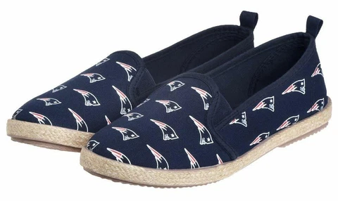 FOCO NFL Women's New England Patriots Espadrille Canvas Shoe Cover