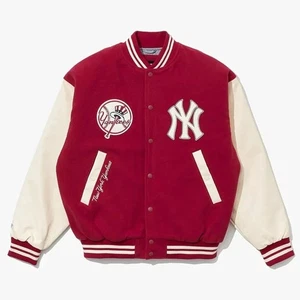 Herren NY Yankees Baseball dunkelrot College Jacke - Bild 1 von 5