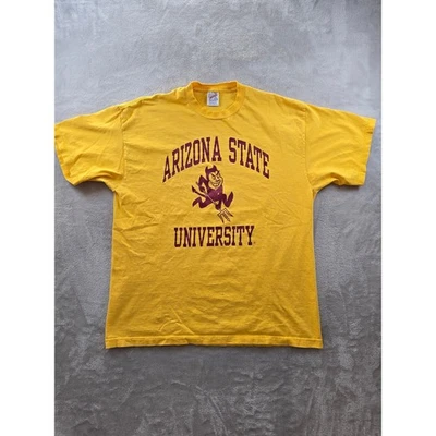 Vintage T Shirt Men XL Arizona State University Sun Devils Jerzees USA Made Read - Image 1 of 4
