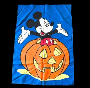 Vintage Mickey Mouse Jack O Linterna Halloween Exterior Jardín Bandera Doble Cara - Imagen 1 de 7