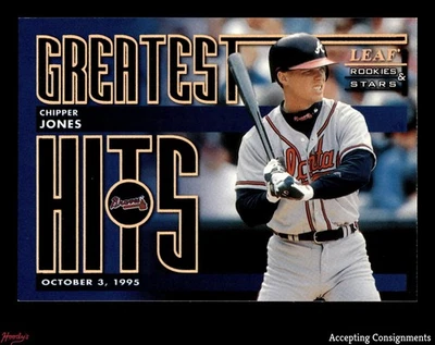1998 Leaf Rookies and Stars Greatest Hits #7 Chipper Jones 2033/2500 BRAVES - Image 1 of 2