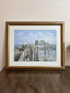 Print Of Steam Train Royal Albert Bridge C D Holland 1998 - Bild 1 von 10