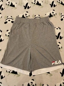 FILA Boys X-Large Shorts (18/20) White Gray Red Logo Basketball Youth XL - Picture 1 of 4