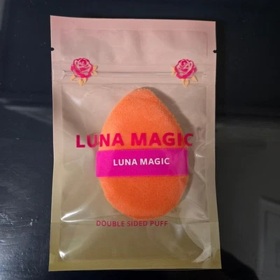 Luna Magic Doble Cara Puff Maquillaje Licuadora Facial Polvo Aplicador NUEVO Foto 1 de 2