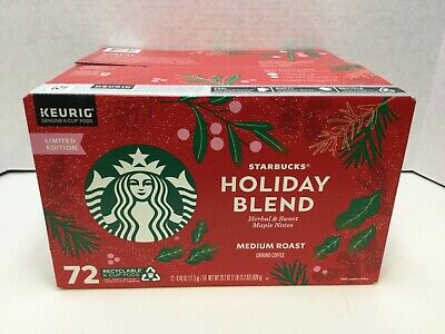 Starbucks Holiday Blend Medium Roast Coffee K-Cup Pods, 72 Count, JULY/2022 • 29.45$