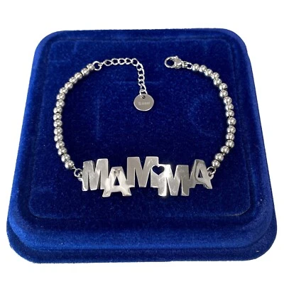 Braccialetto Bracciale Famiglia Mamma Festa della Mamma in Acciaio da Donna - Immagine 1 di 3