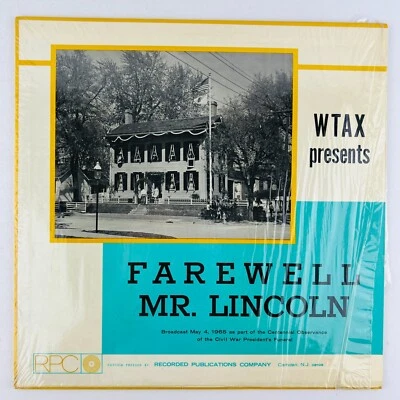 WTAX – WTAX Presents Farewell Mr Lincoln Vinyl LP Record Album - Image 1 of 2