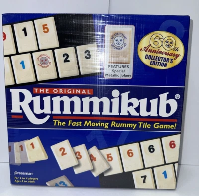 Original 1997 Rummikub The Fast Moving Rummy Tile Game Sealed 6oth Anniversary - Image 1 of 4