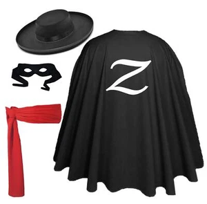 Adults Masked Avenger Zorro TV Movie World Book Day Fancy Dress Accessory - Picture 1 of 1