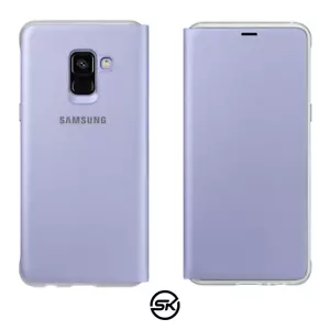 Cover flip originale Samsung al neon per Galaxy A8 orchidea grigio (EF-FA530PVEGWW) NUOVO - Foto 1 di 2