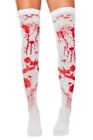 LADIES BLOOD STOCKINGS HOLD UP HALLOWEEN FANCY DRESS HORROR PARTY ZOMBIE NURSE
