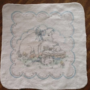 VTG FIELDCREST COTTON WASHCLOTH PIGS 12 1/2 X 12 3/4 - Picture 1 of 2