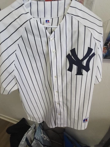 Men's Vintage Russell Athletic New York Yankees  White Jersey Sz L Cover