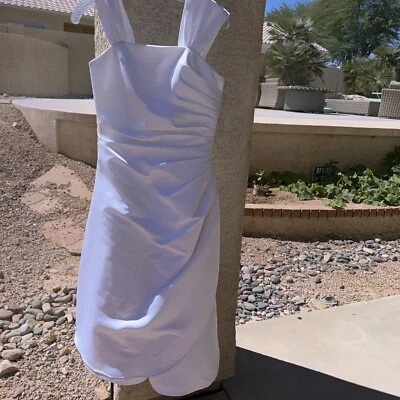 Vestido de novia David’s blanco nupcial talla 2 o 4 corto S5 alterado Foto 1 de 4