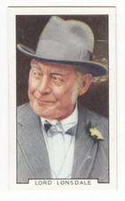 Vintage 1936 Sports Card HUGH LOWTHER, 5th Earl of Lonsdale Boxing Horse Racing