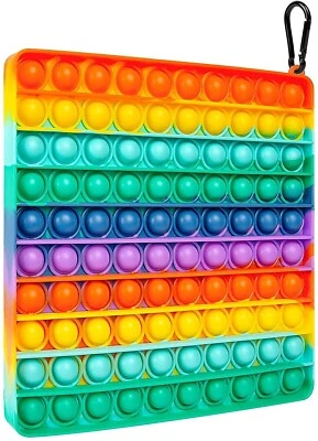 Pop It Fidget 玩具硅胶推泡感觉缓解压力游戏儿童礼物 — 第 1/4 张图片