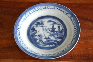 KANTON / KANTONESISCHES EXPORTPORZELLAN / PORZELLAN HANDBEMALT Teller Anfang 1800er - Bild 1 von 9