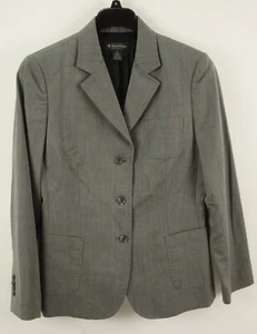 Brooks Brothers Women's Size 14 Gray Lightweight Woven Wool Blazer Suit Jacket - Picture 1 of 8