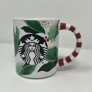 Starbucks 2019 Mistletoe And Candy Cane Christmas Collectible Coffee Mug 12 Oz - Picture 1 of 6