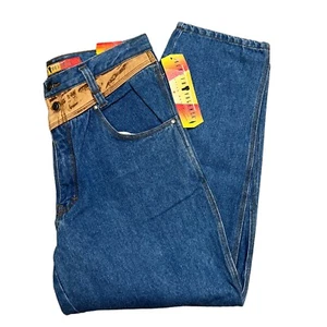 Vtg Sergio Valente Jeans Baggy Tapered High Waisted Men 36 x 30 Hip Hop Grunge - Picture 1 of 9
