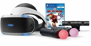 Sony PlayStation VR Iron Man PSVR PS4 Headset + Camera + Move Controllers Bundle