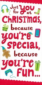 Funny CHRISTMAS Greeting Card WITH MONEY GIFT CARD INSERT by Hallmark + Envelope - Picture 1 of 5