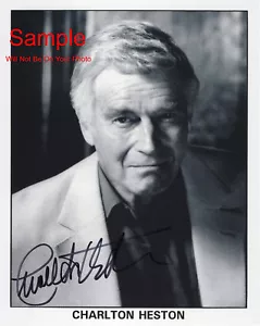 CHARLTON HESTON Signed Autographed Reprint 8x10 Photo #1 - Picture 1 of 1